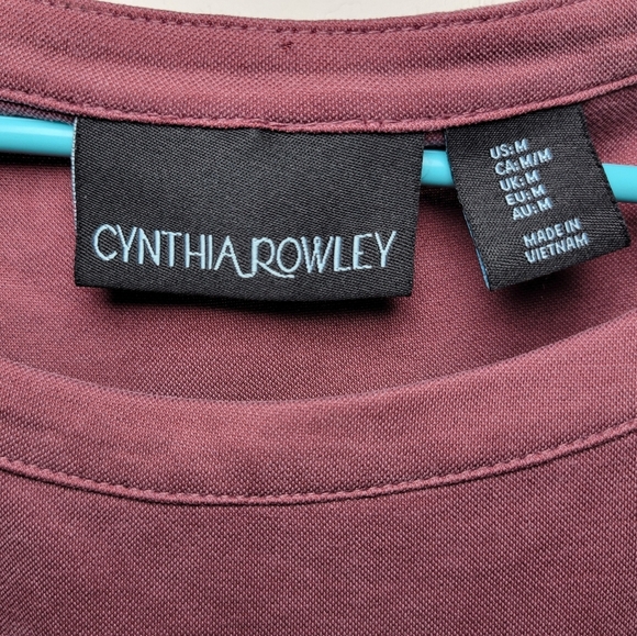 Cynthia Rowley Women's Purple Modest Mini Dress Stretch Waist Pockets Size M - Picture 8 of 9